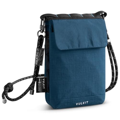 VULKIT Multifunctional Crossbody Phone Bags Lightweight Nylon Shoulder Bag RFID Blocking Family Passport Holder for Men Women Teenagers Outdoor Travel Casual Daily