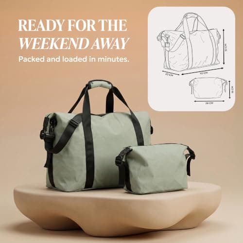 LUGG Vacay 3-Piece Travel Set – 55x35x23cm Hard Shell Cabin Suitcase, Travel Duffle Bag & Toiletry Bag, ABS Luggage with TSA Lock, 360° Spinner Wheels, Waterproof Holdall for Airline & Weekend Travel — view 4