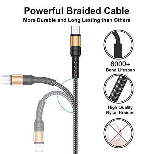 RAVIAD Multi Charger Cable, 3 in 1 Charger Cable [1.2M] Multiple USB Cable — view 2
