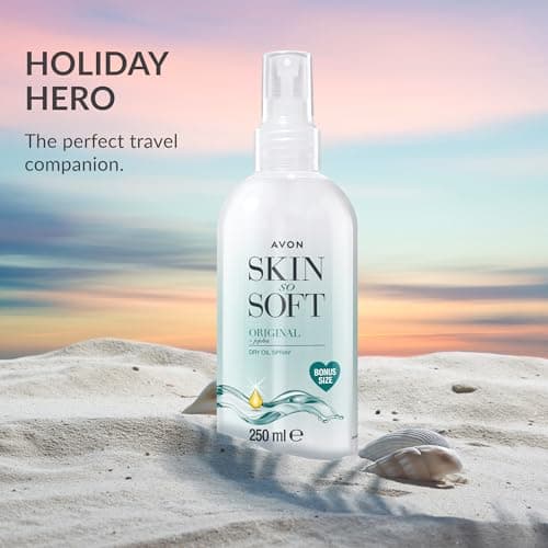 Avon Skin So Soft Dry Oil Spray 250ml, Locks in Moisture, Formulated with Jojoba Oil and Vitamin E, Quick Dry Formula, Cruelty Free — view 6