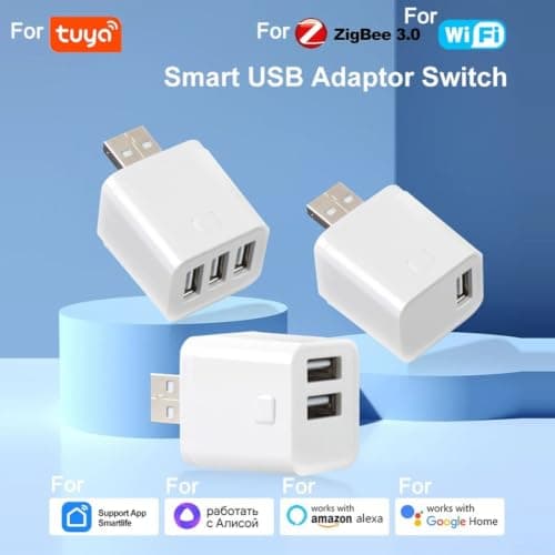 For Mini Usb Power Adapter For Tuya For Zigbee Smart Home For System Featuring 1 To 3 Gang Switches Remote Control Via App And Voice Commands White(1 Gang) — view 5