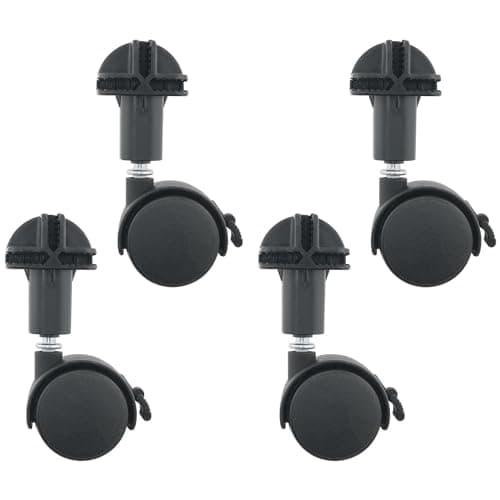 ITROLLE 4PCS Black Cubic Foot Connector Wire Grid Cube Plastic Connectors for Travel Suitcase Carry On Luggage Spinner Wheels Furniture Casters Swivel Replacement Wheels Plastic Castor Wheels