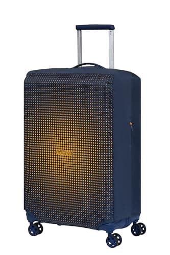 American Tourister - Luggage Cover M, Foldable Suitcase Cover, Travel Suitcase Protection, 62 x 45 x 30 cm, Blue/Orange — view 2