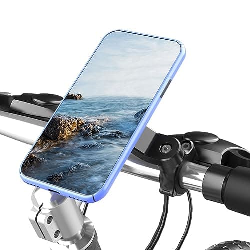 Modonghua 360° Rotatable Adjustable Motorcycle Phone Mount, Bike Phone Holder, Motorcycle Phone Holder with Adapter Quick Release, Out Front Bike Mount for Most 4.7-7.2inch Smartphone (black+blue) — view 5