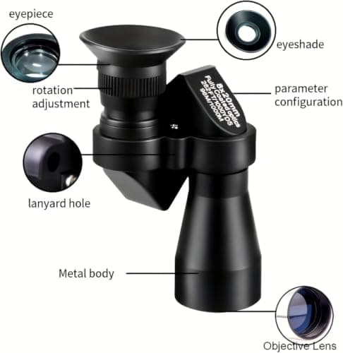 Mini Pocket Binoculars with Smartphone Clip, 1000x20 Compact Focus (A) — view 3