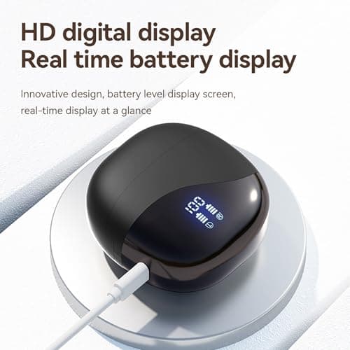 Ai Translating Earbuds Personalized Custom Photo Text Name Wireless Bluetooth Headset Translate earbuds Real Time for Android iOS, 144 Languages Translator for Business/Travel/Study Abroad (BK) — view 3