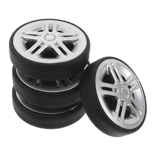 PACKOVE 4pcs Suitcase Wheel Repair Kit with Rubber Universal Compatibility and 360 Degree Swivel Functionality, for Luggage Replacement and Smooth Travel at Train Stations