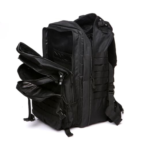 Thuram 50L Durable Nylon Waterproof Fishing Hunting Backpack Outdoor Military Rucksacks Tactical Sports Camping Hiking Bags (Black) — view 6