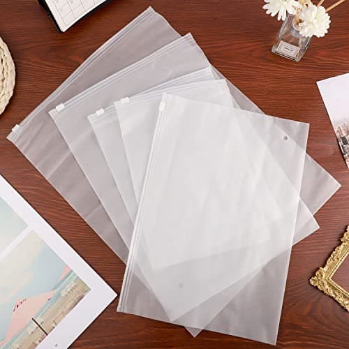 24 Pcs Reusable Ziplock Bags, Frosted Travel Storage Organiser, 5 Sizes — view 2