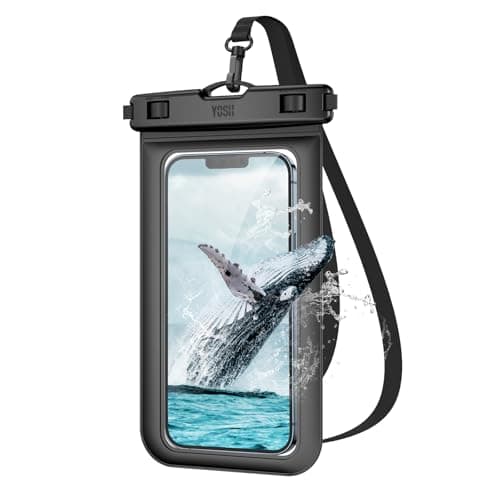 YOSH Waterproof Phone Pouch [IPX8 Certified], Fits Up to 7.0", Black