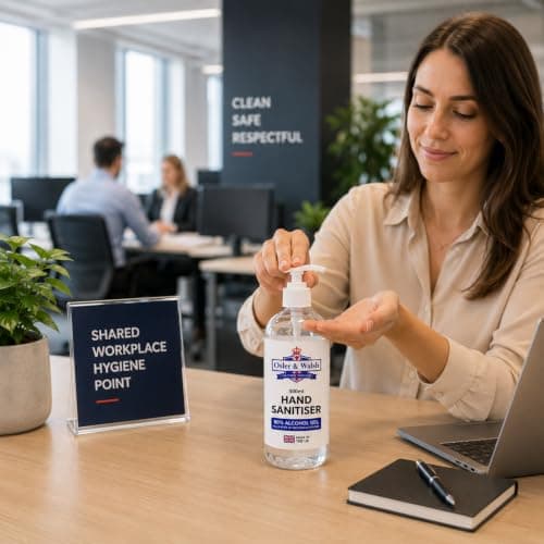 Osler & Walsh 80% HOSPITAL GRADE Alcohol Hand Sanitiser Gel | 500ml Bottle with Pump | NEW EVEN BETTER FORMULA | Also suitable for non-medical environments | Top Quality LUXURY FEEL, with moisturisers — view 3