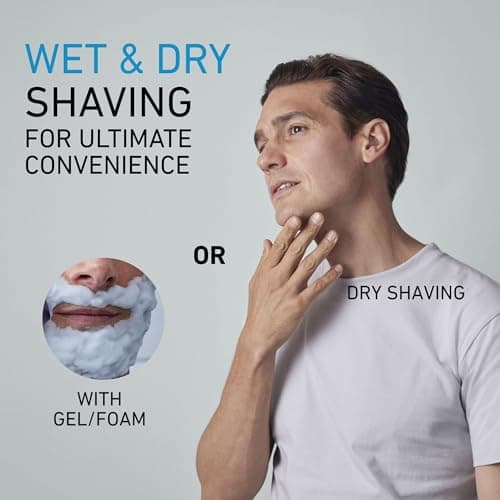 Panasonic ES-RF31 Premium Wet and Dry 4-Blade Electric Shaver for Men with Flexible Pivoting Head, Silver, UK 2 Pin Plug — view 3