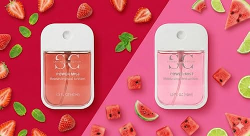 Hand Sanitizer Travel Size 2 Pack (Watermelon + Strawberry), Refreshing Scented Hand Sanitizer for Purse, Backpack & Car, Quick Dry, Portable Design, Smooth Finish, Perfect for Active Lifestyle — view 2