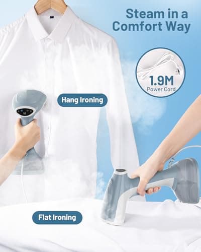 BEAUTURAL Portable Garment Steamer with 2 Steam Settings, 330ml Tank — view 5