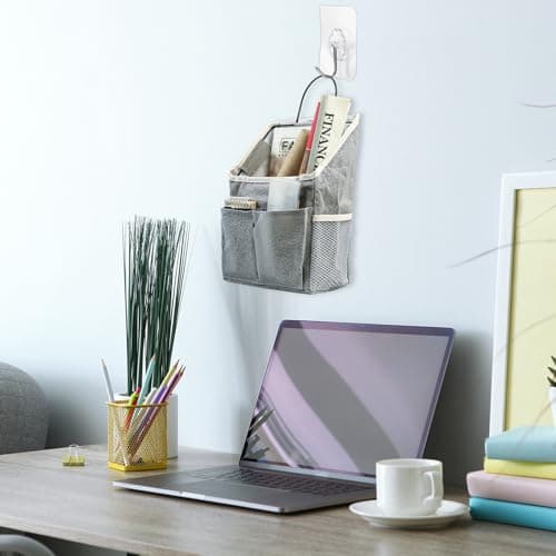 2pcs Wall Hanging Storage Bags with Pockets,Black,Bag organiser wall — view 5