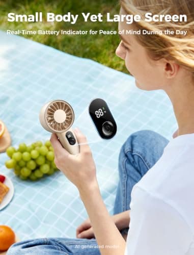 Aecooly Mighty Portable Fan, Powerful Handheld Fan, USB Rechargeable — view 6