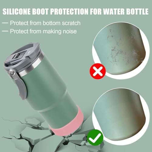 Bottle Bottom Protector - Lightweight Grip Pad, Elastic Rubber Construction | Resilient Base Cover, Reusable Shield Guard | Protective Water Bottle Accessory For Containers Outdoor Travel Every — view 2