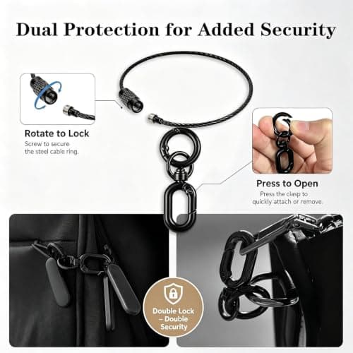 8-pack Of Zinc Alloy Double-opening Anti-theft Zipper Buckles, Small Carabi — view 5