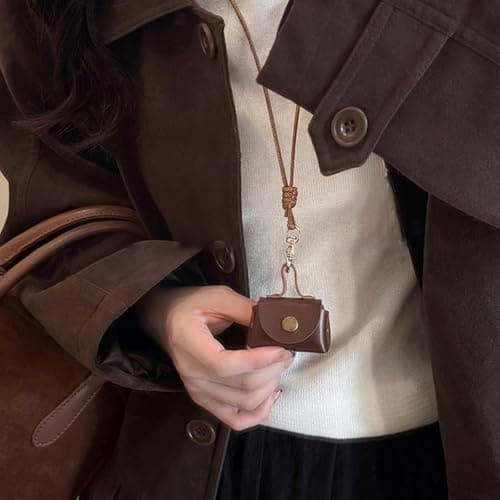 XIGACGEH Sturdy Leather Neck Hanging Pouches Accessory for Earphone and Cash Storage Multipurpose Use for Travel and Shopping Neck Hanging Pouches — view 4