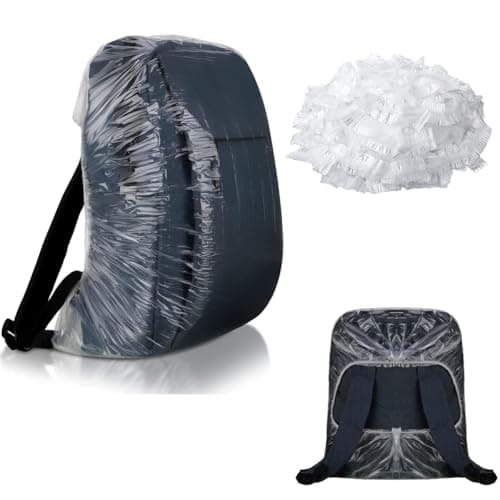 DraCra 10 Pack Backpack Rain Cover Disposable Waterproof Cap Elastic Covers Protector Compact Raincoat Raincover for Outdoor Camping Hiking Cycling Travel Trikking Emergency 15L-40L