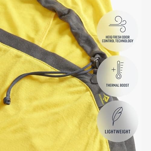 SEA TO SUMMIT - Reactor Sleeping Bag Liner - Compact Mummy With Drawcord - Thermolite For Thermal Boost - Odour Control - Ultra-Sil Stuff Pack - For Backpacking & Camping - Yellow - 268g — view 5