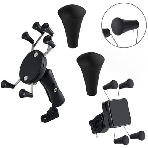 ThtRht 8 Pack Rubber Caps Replacement Non-Slip Silicone End Cap Tips Grips for RAM X-Grip Phone Mount Holder Smartphone Cradle Tablet Holder Tough-Claw Clamp Motorcycle Mounts Dashboard Bike Handlebar — view 5
