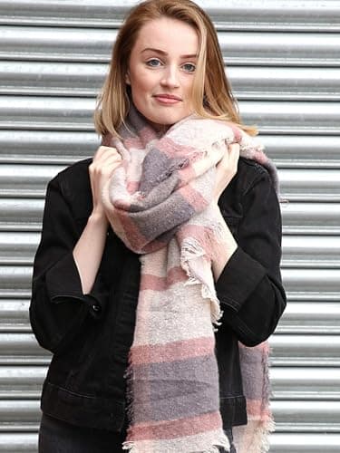 Style Slice Women's Tartan Plaid Blanket Scarf Oversized Shawl Wrap — view 3