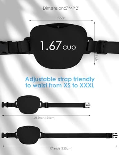 heouvo Dog Treat Pouch with Training Clicker, Upgrade Stronger Magnetic Closure to Avoid Spilling, 1.67 Cup Silicone Treat Bag Fanny Pack with Waist Belt for Pet Training Walking (Black) — view 6