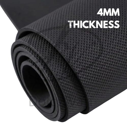 Yoga Mat – Multi-Purpose Extra Thick Foam Exercise Mats Workout & Therapy – Home & Gym Equipment Accessory (Black) — view 5