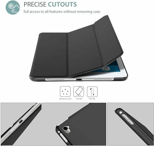 Smart Case For For iPad Mini 4 (2015) / Mini 5 (2019) Models A1538, A1550, A2133, A2124, A2126 Shockproof Protective Book Case, Ultra Slim Magnetic Cover (Grey) — view 3