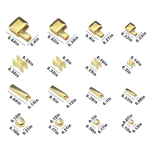 ECSiNG 20 Sets Zip Repair Kit #3#5#8#10 Metal Zipper Latch Slider Retainer Insertion Pin Zipper Bottom Stopper for Clothes Backpack Tents Luggage 5 Colours — view 3