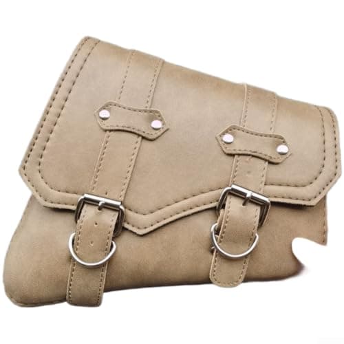 Classic Beige Motorcycle Saddle Bag for Cruiser for chopper Rides(Right)