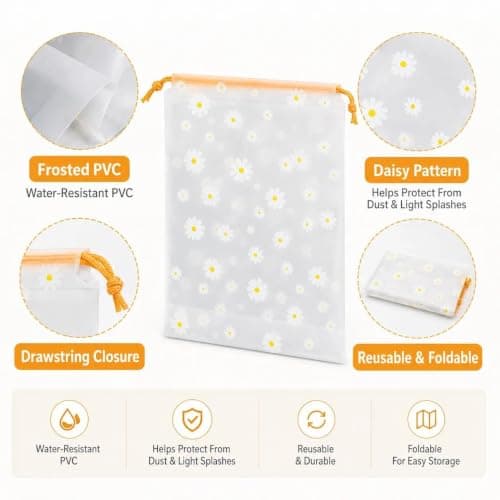 30PCS Shoe Bags for Travel, 3 Sizes PVC Shoe Storage Bags — view 3