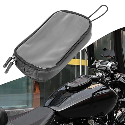 Motorcycle Fuel Bag - Heavy Duty Magnetic Tank Pouch with GPS Pocket - Weather Resistant Storage for Metal Gas Tanks on Street Bikes and Cruisers 18cm — view 2
