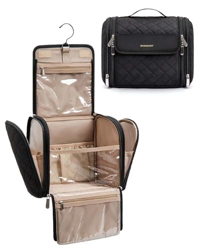 bagsmart Hanging Toiletry Bag for Womens, Large Makeup Bag Travel Wash Bag