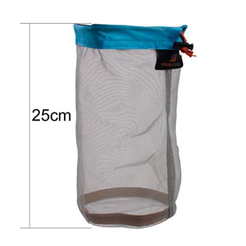 Yundxi 3pcs Ultralight Ultra Stuff Sacks Set Mesh Drawstring Storage Bags — view 2