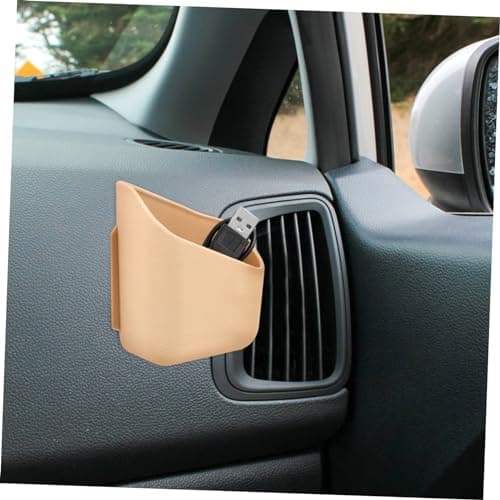 Garneck Car Storage Box and Adhesive Organizer Set 2pcs Beige Multifunctional Car Storage Holder for Sunglasses Phone Cards for Travel and Daily Use — view 6