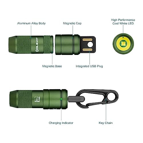 OLIGHT imini 2 Keychain Rechargeable Small EDC Torch, OD Green — view 3