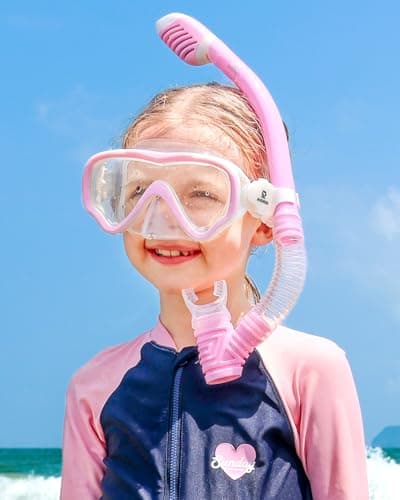 RIOROO Children's Snorkel Set - Anti Fog & Leak Proof Floating Goggles, Dry Snorkeling Goggles for Boys, Girls & Teenagers Aged 4-14 — view 6