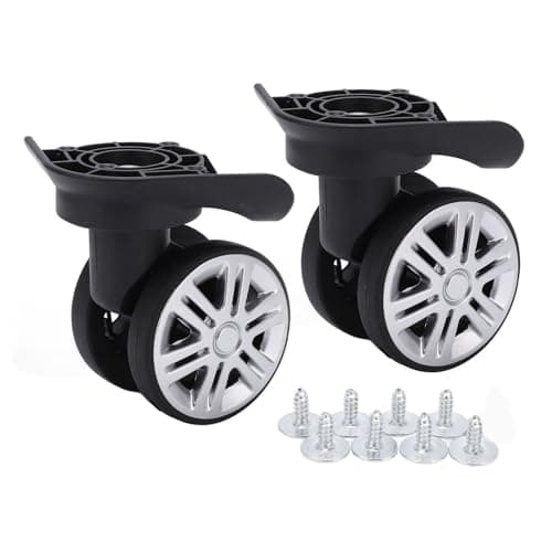 Suitcase Casters Mute Double Row Wheels for Luggage Repair, 2 Pack for Travelers — view 5