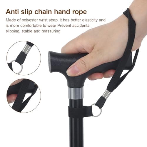 4 Pcs Walking Stick Wrist Strap, Cane Hanging Rope, Walking Stick Accessories, Stick Accessories Strap, Wrist Straps Prevent Falling, Storage for Fixed Support Hang, Suitable for Home Outdoors Travel — view 3