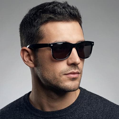 Komonee Drifter Sunglasses UV400 Protection Black Classic Style Retro Sun Shades Eye Glasses Unisex For Men Women Travel & Fashion – Lightweight Frame Fashion Eyewear Outdoors — view 2