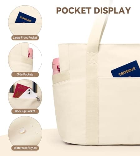 KALIDI Work Bag for Women Tote Bag w/Laptop Compartment for School Office — view 3