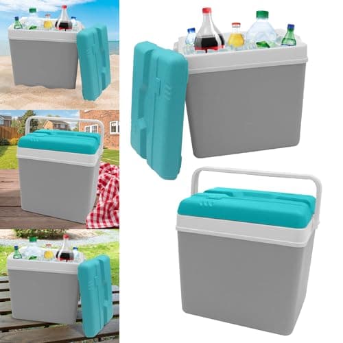 Daniel James Large Cool Box - 15L, 24L or 35L Insulated Cooler Box with Carry Handle & Lid for Ice Cold Food & Drink - Lightweight & Durable for Camping, Picnic & Travel (Grey, 24-Litre) — view 2