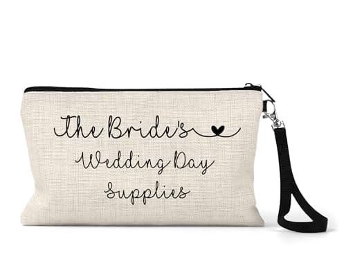 Bride Makeup Bag, Wedding Day Supplies, Gifts for Bride to Be