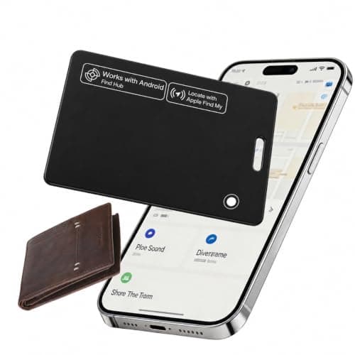 1.7MM Slim Wallet Tracker Card Compatible with Apple & Android