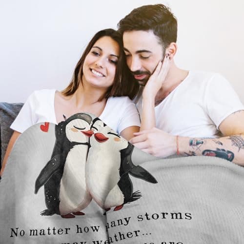 Niyewsor Anniversary Couple Gifts for Him Her, Wedding Gifts for Boyfriends Girlfriend, I Love You Gifts Blanket, Romantic Birthday Present Gifts for Wife, Husband 60" × 50" — view 3