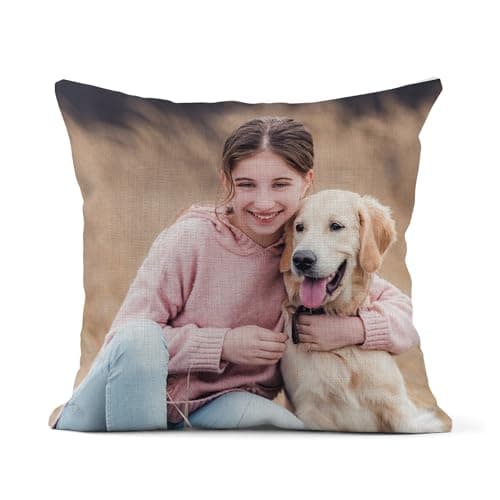 Print Maniacs Personalised Soft Pillow Gifts Best Friend, Custom Photo Pillow for Adults Kids, Gifts for Mum, Dad, Boyfriend, Girlfriend Cold for Sleeping