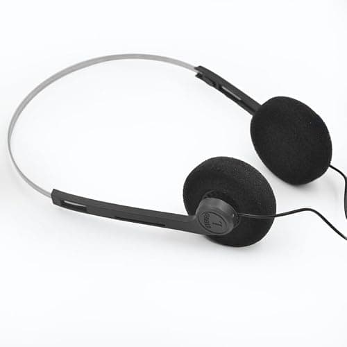 2 Pcs Black Retro On Ear Headphones, Lightweight Portable Headphone with Adjustable Headband, Wired Stereo Headphones, Over-Ear — view 2