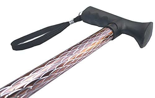 Luxury Ladies Engraved Etched Adjustable Walking Stick Cane with Soft Grip Gel Ergonomic Handle for Women - 25.5” – 35.5” (Engraved Rose Gold) — view 2
